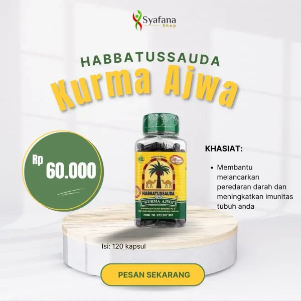 kurma ajwa 120 kapsul